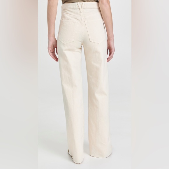 NWT Veronica Beard Taylor High Rise Wide Leg Jeans in Ecru Size 29 - Picture 7 of 14